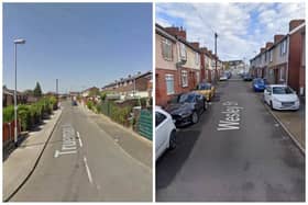 The shootings happened on Trueman Way and Wesley Street in South Elmsall. (pics by Google Maps)