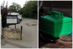 Rhodes threw the petrol over his work mate at Knottingley Club. (pics by Google Maps / PA)