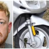 Drug dealer Swaincott mowed down the officer using his moped. (pics by WYP / National World)