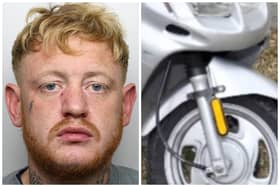 Drug dealer Swaincott mowed down the officer using his moped. (pics by WYP / National World)