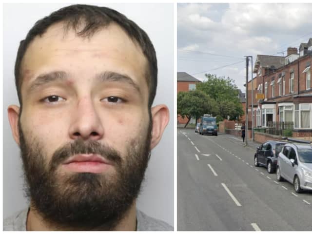 Buxton was given a chance by the judge after he broke into a dwelling on Wakefield's Saville Street to steal a Playstation. (pics by WYP / Google Maps)