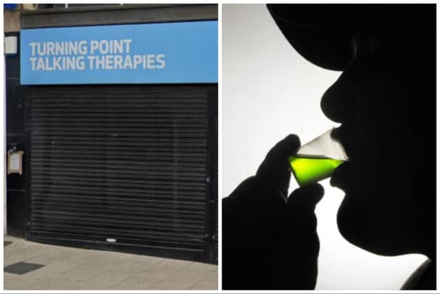 Asprey turned violent when Turning Point in Wakefield tried to reduce his methadone intake. (pics by Google Maps / PA)