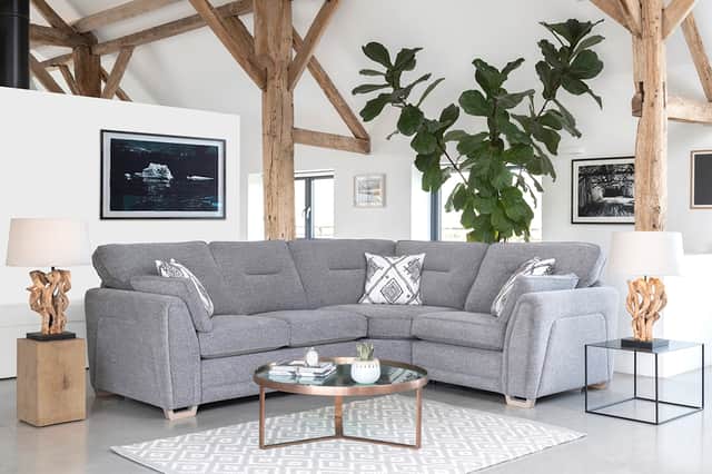 The Alstons Aalto collection combines contemporary style with spacious corner-sofa comfort.