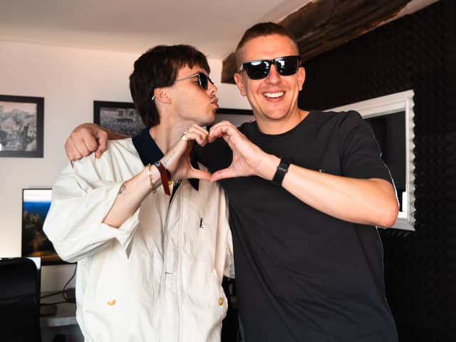 Cruz Beckham with The Reytons frontman Jonny Yerrell as their friendship blossoms ahead of the band’s UK tour