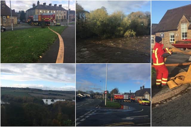 Flooding scenes from across Wakefield including Horbury Bridge and Quarry Hill.