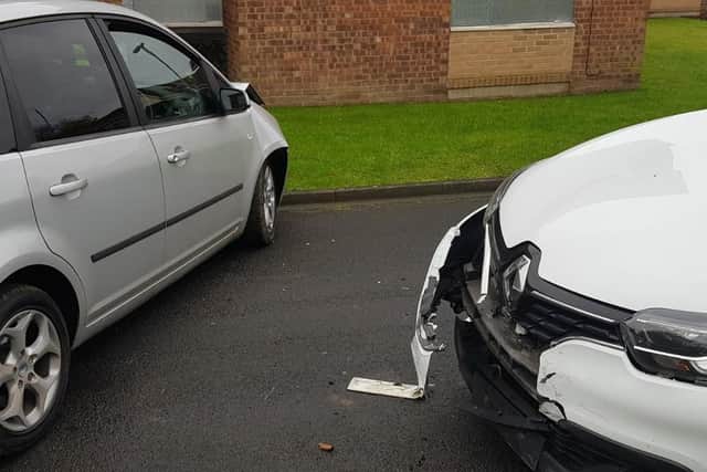 Two suspects fled the scene of the collision in Eastmoor. Photo: West Yorkshire Police.