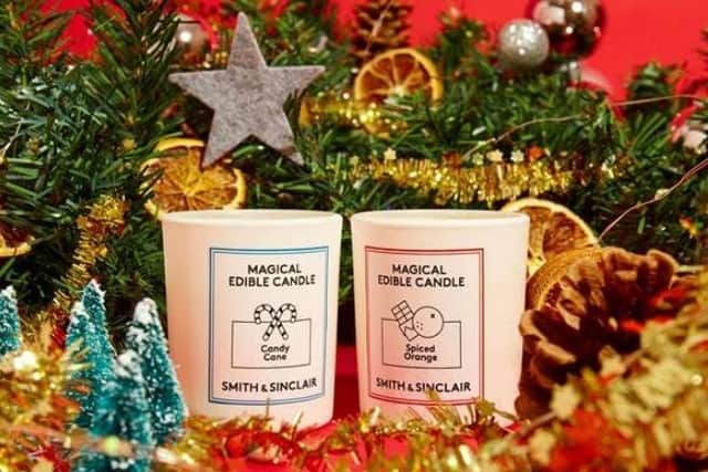 The 15 edible candle is from Smith & Sinclair and comes in two flavours,spiced orange and peppermint, which are both 100 per cent vegan.
