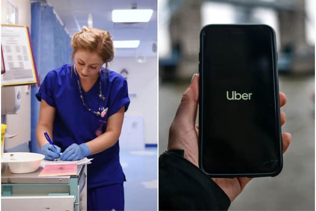 NHS staff are being offered free food and journeys this Christmas by ride-hailing company Uber.