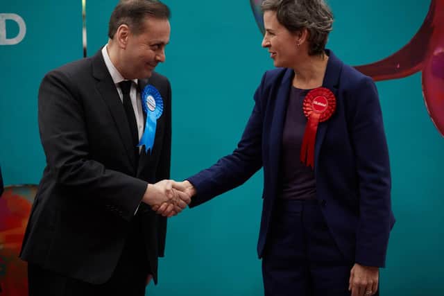 Wakefield's new Conservative MP, Imran Ahmad Khan (left) defeated Labour's Mary Creagh.