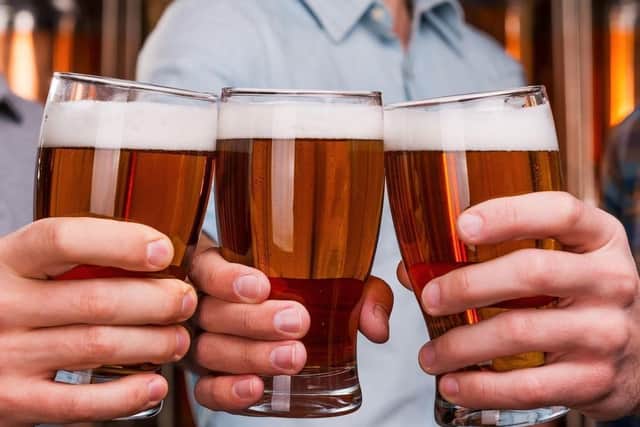 The UK guideline recommendation is to consume no more than 14 units over a seven-day period - the equivalent of five pints of beer or seven glasses of wine.