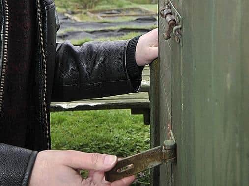 Garages were broken into by thieves who broke the locks, making off with items such as mountain bikes and power tools.