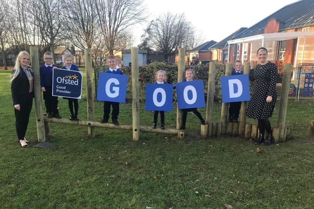 Staff and pupils are celebrating at Airedale Infants School after claiming a good rating from Ofsted.