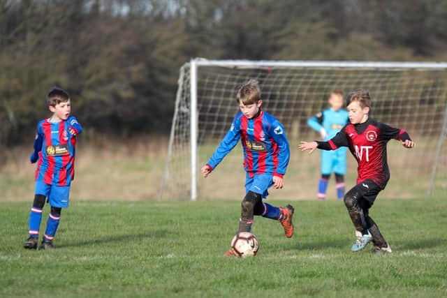 Action from Thornes Juniors U9s' game against Upton United U9s. Picture: Mark Parsons