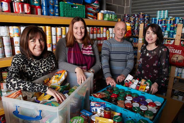 Lisa Grant (Centre manager), Wayne Radcliffe (Driver), Kath Higgins (Volunteer), Catherine Portman (Community Development Worker)