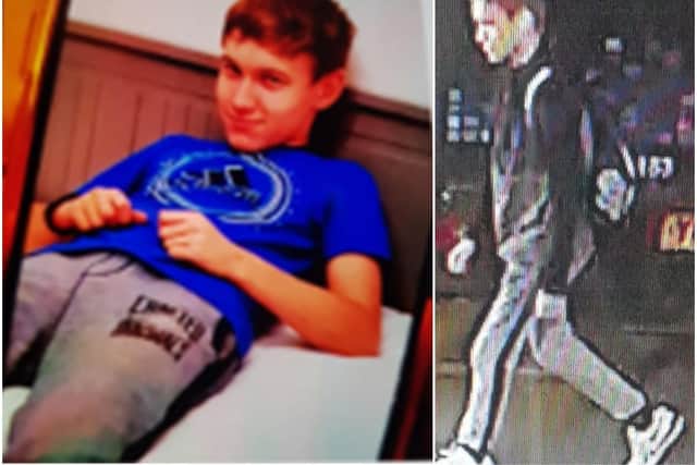 The last confirmed sighting of Mateusz comes from a CCTV image recorded close to Domino's Pizza at Chantry Bridge, shortly before 3pm on Sunday.