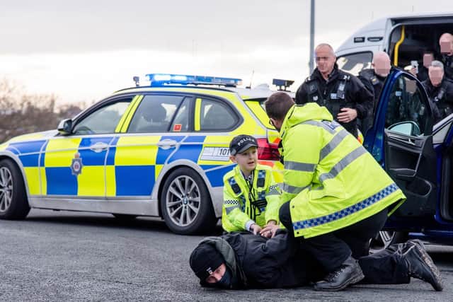 Allan Harris, from Swansea, was invited to spend a day with West Yorkshire Police at their Training and Development Centre in Wakefield, where he learned about the job - and even helped to apprehend a few criminals. Photo: Make A Wish UK