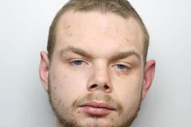Henry Hawksworth was jailed for three years for robbery and assaulting a police officer.