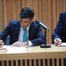 Chancellor Rishi Sunak signs the devolution deal in Leeds. Pic: PA