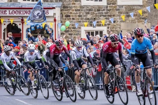 The Tour de Yorkshire passes through Masham in 2019. Picture: Marisa Cashill
