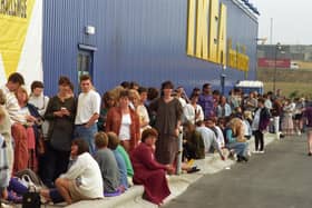 The Leeds IKEA opening day back in August 1995. Today, the company announced the store will close due to coronavirus.
