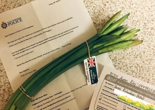 in bloom: The daffodils and the letters were posted out.