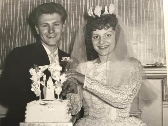 John and Pamela Carter on their wedding day
