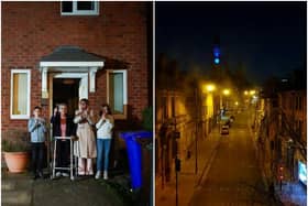 Thousands of people in Wakefield showed their thanks to our NHS last night by taking part in the national Clap For Our Carers scheme. Left: Christopher Furlong/Getty Images. Right: Darren Powell