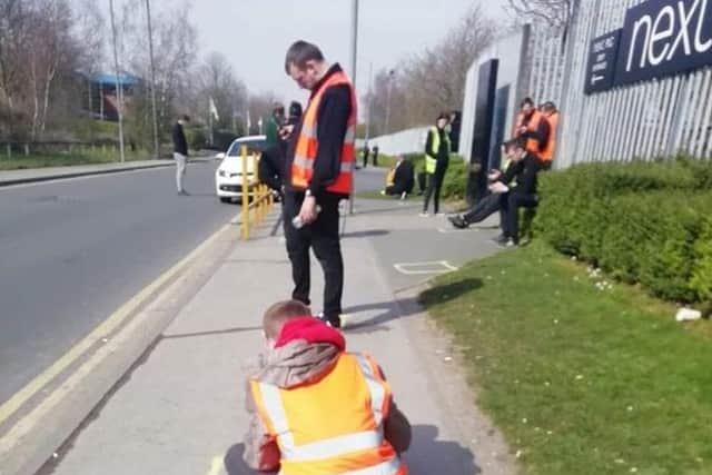Many people were angered by pictures of workers having to take lunch on the pavement outside the Field Lane centre.
