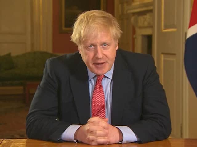 Boris Johnson addressed the nation when he enforced a lockdown in the UK.