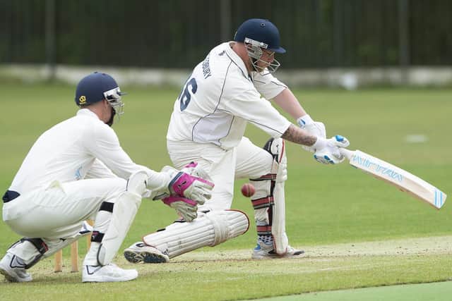Action from a Pontefract Cricket League match.