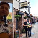 A cafe owner forced to close his doorsdue to the coronavirus, is passing his time in isolation by performing gigs online for charity.