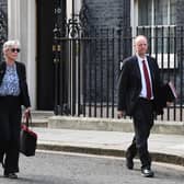 Deputy Chief Scientific Adviser Professor Dame Angela MacLean and Chief Medical Officer Professor Chris Whitty, in Downing Street, London, after giving the daily media briefing on coronavirus (COVID-19). Photo: PA