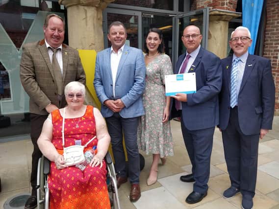 Pontefract Civic Society and the design team accepted the award for best dressed town in Tour De Yorkshire last year, the decorations team were in charge of the VE day celebrations this year
