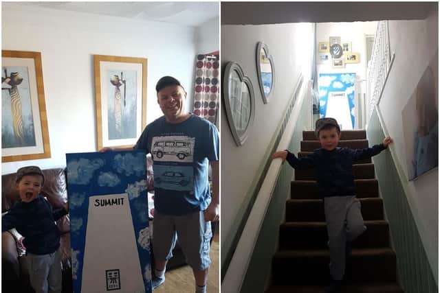 A Wakefield dad has come up with an ingenious way to keep fit during the lockdown, by challenging his family to climb the equivalent height of Mount Snowdon on their staircase.