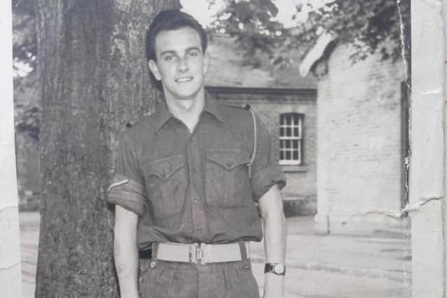 Pictured is Keith Adams, from Kippax, during his national service with the Army. His family have thanked the "amazing" NHS staff who cared for him when he had coronavirus.