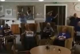 Staff and residents at Airedale House at West Ridings Nursing Home