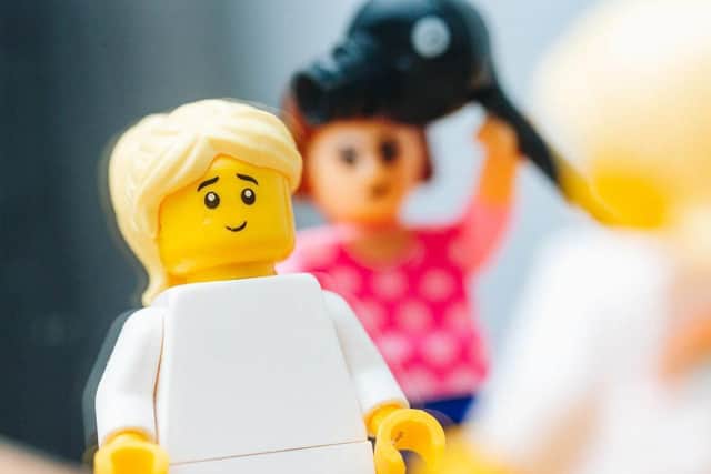 Photographer Andy Matheson captured the tiny Lego wedding in his back garden.