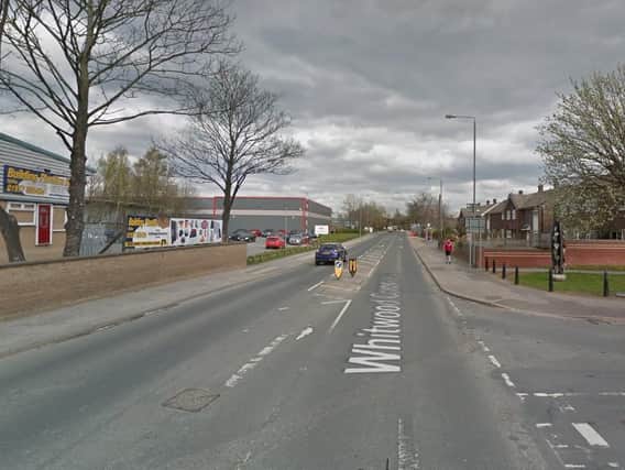 A cyclist was taken to hospital with serious injuries after a collision on a Castleford street.
