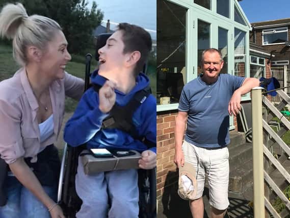 David (right) from Castleford will walk 500 miles to raise money for 12-year-old Noah and his family