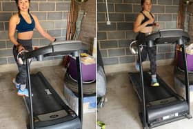 Alia completed the London Marathon on a treadmill due to lockdown.