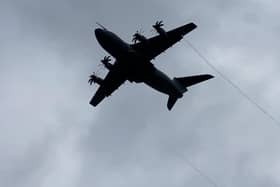 Chris Newsome captured the giant military plane flying over Horsforth