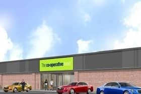 An artist's impression of how the front of the new store will look.