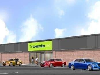An artist's impression of how the front of the new store will look.