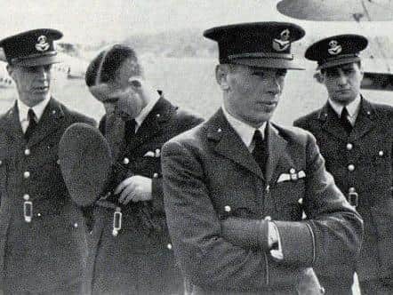 HEROES: J Dawson, AR Edge, Stephen Beaumont and D Ayre are pictured in 1939. A distinguished pilot, Beaumont was a vital part of the war effort.