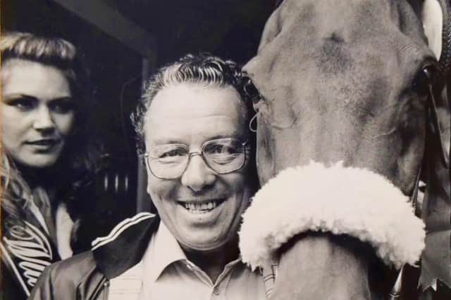 John Morgan pictured with triple Grand National wining racehorse Red Rum