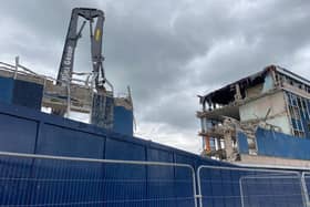 New videos show demolition is well underway at Wakefield's Chantry House.