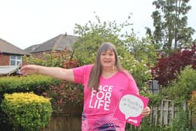 Nicki Embleton, fundraising at home with a trampoline challenge