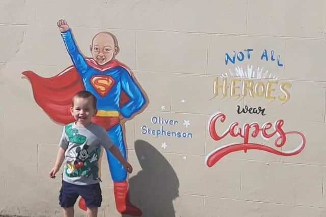 Rachel List, from Pontefract has painted the town again with her newest work depicting Oliver Stephenson, a four-year-old from Ackworth