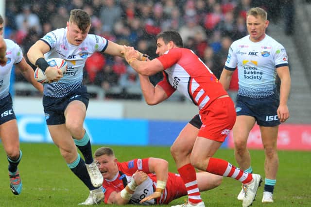 Harry Newman, of Leeds Rhinos,figures in Shaun Wane's England plans. Picture by Steve Riding.