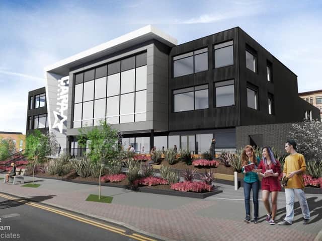 An artist's impression of the CAPA College building, which was due to be completed on Mulberry Way later this year.